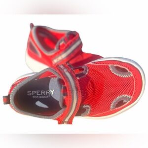 SPERRY Topsiders  Kids Size 8
Red Blue White Sneakers
